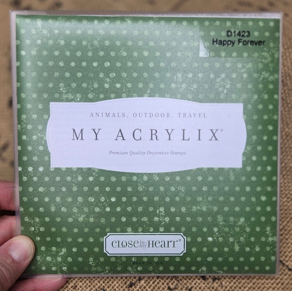 Close to My Heart Brand My Acrylix Set of Hedgehog Stamps D1423 Happy Forever